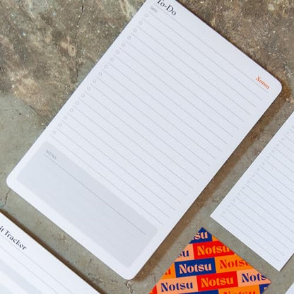 Notsu To Do List Notepad 2pk | Premium Thick Paper 120g | Daily Desk To Do List Pad | 50 Sheets, 5.5” x 8.5” - size: 5.5" x 8.5", style: To-Do