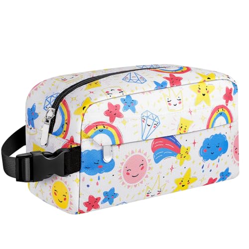 Small Insulated Snack Bag Lunch Bag for Kids Lunch Box for Women/Men, Collapsible [3L/5-Can] Reusable Lunch Bag Cooler Bag for Bottle with Handle Buckle for Work/School/Travel, Rainbow - color: Rainbow