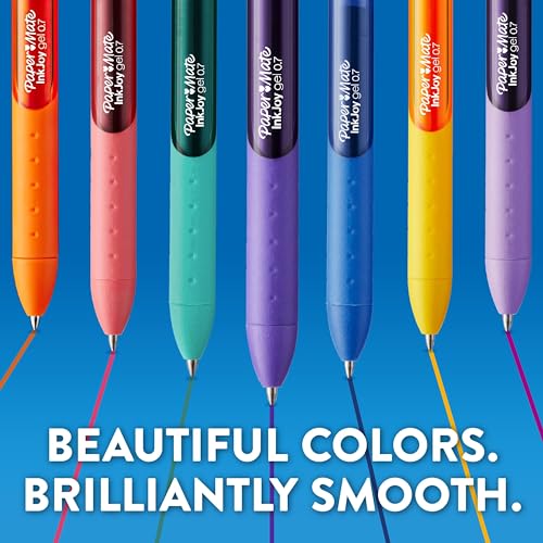 Paper Mate InkJoy Gel Pens, Fine Point (0.5mm), 8 Count - Back to School, Teacher Supplies, Writing, Journaling