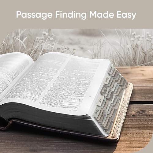 EssexWares - Sandy Beige Bible Tabs for Old and New Testament, 80 Large Print Tabs for Bible Study, Water-Resistant and Durable Index Tabs for Women and Men - 1.7" Wide - color: Sandy Beige
