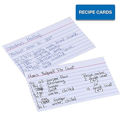 Mead 3 x 5-Inch Index Cards, Ruled, 100 Count, White (63350) Pack Of 6