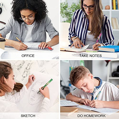 Ainiv Inkless Pencil with Eraser - 5 Sets Infinity Pencil, Reusable with Extra 5 Eraser & 5 Replaceable Nibs for Home, Office & School Writing, Drawing - color: 5PCS-Bright color