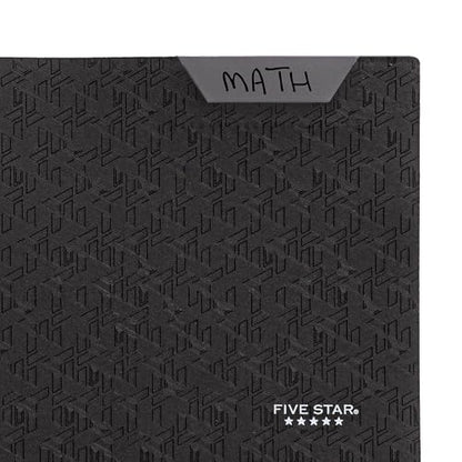Five Star 2-Pocket Folder, Plastic Folder with Stay-Put Tabs, Fits 3-Ring Binder, Holds 8-1/2" x 11" Paper, Black (333420G-ECM) - color: Black