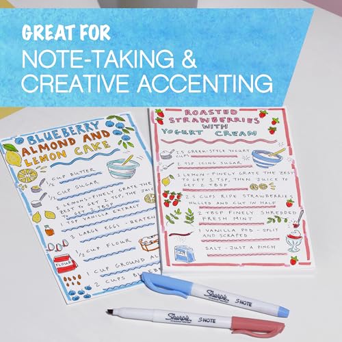 Sharpie S-Note Creative Colouring Highlighter Pens | Marker Pen to Write, Draw & More | Assorted Pastel Colours | Chisel Tip | 12 Count