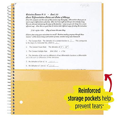 Five Star Spiral Notebook, 1 Subject, College Ruled Paper, 100 Sheets, 11" x 8-1/2" Sheet Size, Customizable Cover, Red (73814) - color: 02 Red