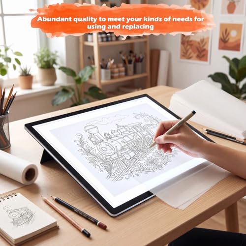 Epakh Tracing Paper 360 Sheets, 9 x 12 Inch Tracing Paper for Drawing, Transparent Vellum Papers Translucent Trace Pad for Pencil Sketching Drawing DIY Crafts Painting Wax Printing Calligraphy - size: 9 x 12 Inch