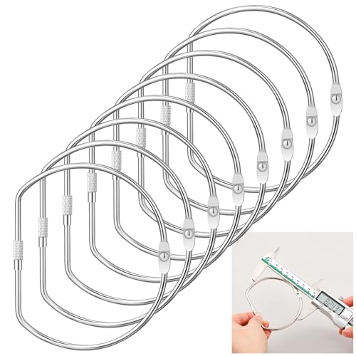 Dunzoom 8 Pack 3 Inch Loose Leaf Binder Rings Large Book Metal D-Shaped Rings with Nickel Plated Steel for Index Cards Keychain Washi Tape Receipts Memos Files DIY Photos Craft Supplies - size: 3 Inch