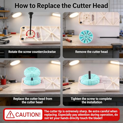 6 in 1 Paper Cutter, 13.78x4.25in Paper Trimmer with Straight Dotted Curved Scoring Wavy Styles, Portable Precise Cutter for Photos Coupons Cards Vinyl DIY Projects