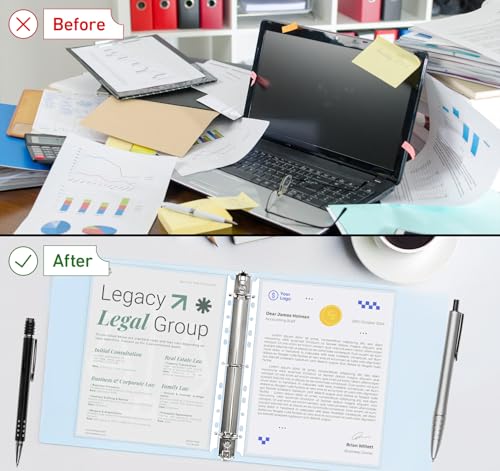 A4 Clear Sheet Protectors 11.81x 8.46in,80 Punched Pocket with Sticky Tabs,120 Micron Heavy Duty Binder Sleeves 11-Hole Plastic Page Protectors Sheet Top Loaded for 2/3/4 Ring Binder Fits A4 Paper - size: A4-80PCS