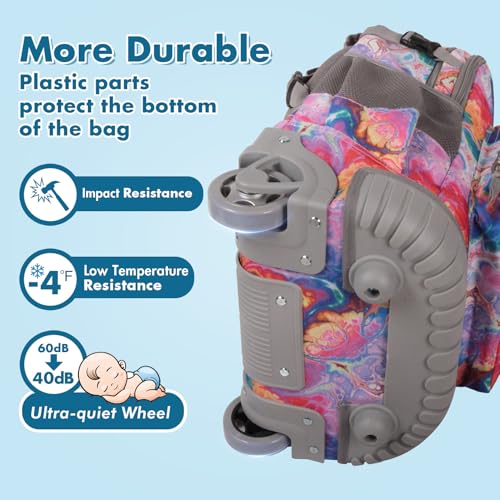 Tilami Rolling Backpack for Kids 18 inch Boys and Girls Laptop Backpack,Dream - color: Dream