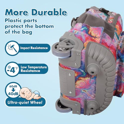 Tilami Rolling Backpack for Kids 18 inch Boys and Girls Laptop Backpack,Dream - color: Dream