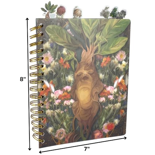 Innovative Designs Harry Potter Tab Journal Notebook, Herbology - Spiral Bound, 144 Lined Pages, 8 x 7 inches - style: Harry Potter Herbology