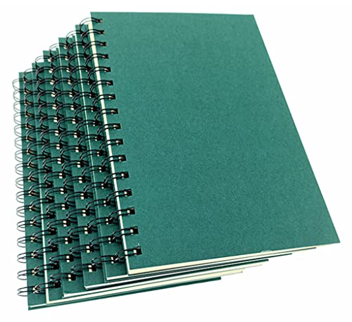 ALIMITOPIA Spiral Notebook Journal,College Ruled Thick Kraft Paper Hardcover Wirebound Notepad Diary Memo Planner Sketch Note Book for School Office Travel Business Supplies,100gsm Thick Inner - color: Green