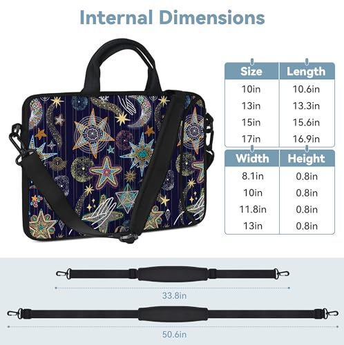 RICHEN Messenger Bag Carrying Case Sleeve with Handle Accessory Pocket Fits Laptops/Notebook/ebooks/Kids tablet/ipad (11-13.3 inch, Stars) - color: Stars, size: 11-13.3 inch
