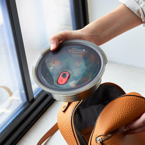 BLACK + BLUM Lunch Bowl - Reusable Meal Prep Containers for Picnic & Camping - Microwavable Stainless Steel Lunch & Dinner Food Storage Box with Leak Proof Lid - Dishwasher & Oven Safe - 650ml | Leak Proof & Airtight, Durable & Reusable, Stackable Food St