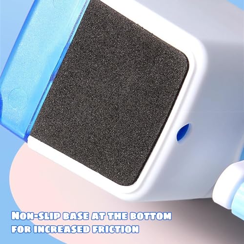 Colored Pencil Sharpener for Kids with One-Handle Operation,Pencil Sharpener Manual with Transparent Container and Non-Slip Base(1 Pack,Blue)