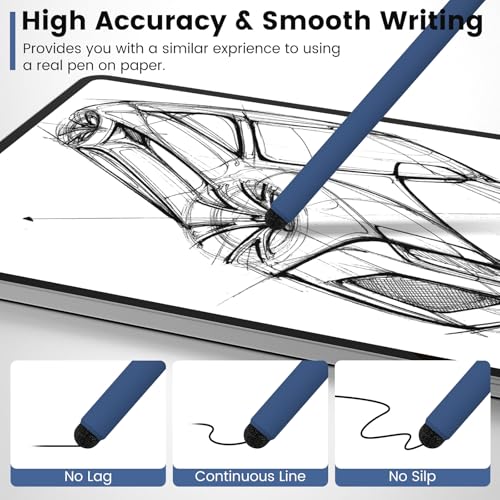 Stylus Pen for Touchscreen(3 Pcs), MEKO 2-in-1 Disc Universal Stylus Touch Screens Pens for Apple/iPhone/iPad/Android/Microsoft/Surface All Capacitive Touch Screens(Black & Red & Blue) - color: Black & Red & Blue