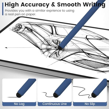 Stylus Pen for Touchscreen(3 Pcs), MEKO 2-in-1 Disc Universal Stylus Touch Screens Pens for Apple/iPhone/iPad/Android/Microsoft/Surface All Capacitive Touch Screens(Black & Red & Blue) - color: Black & Red & Blue