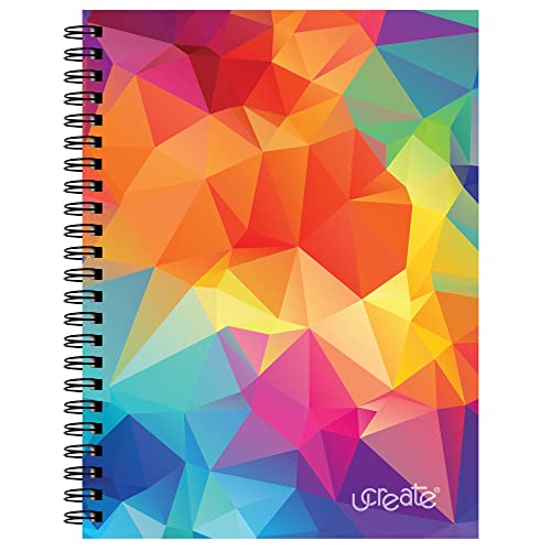 UCreate Fashion Poly Cover Sketch Book Kaleidoscope Design, 9" x 12", Multi-Color 75 Sheets - style: Kaleidoscope; 9" x 12"