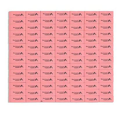 Blue Summit Supplies 100 Pack Pink Erasers Bulk, Pink Pearl Bulk Erasers for Kids, School, and Classroom - size: 100 count