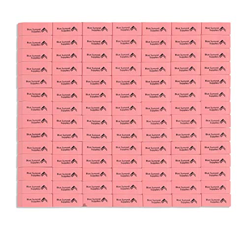 Blue Summit Supplies 600 Pack Pink Erasers Bulk, Pink Pearl Bulk Erasers for Kids, School, and Classroom - size: 100 count (Pack of 6)