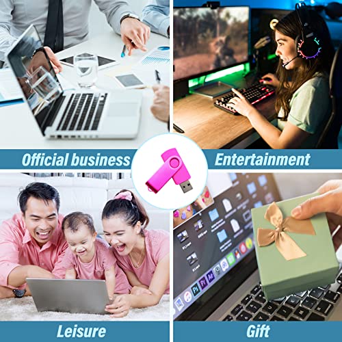256MB USB Flash Drives Thumb Drive U Disk PenDrive Memory Sticks for Pupil Student Presents Gifts (Pink) - color: Pink