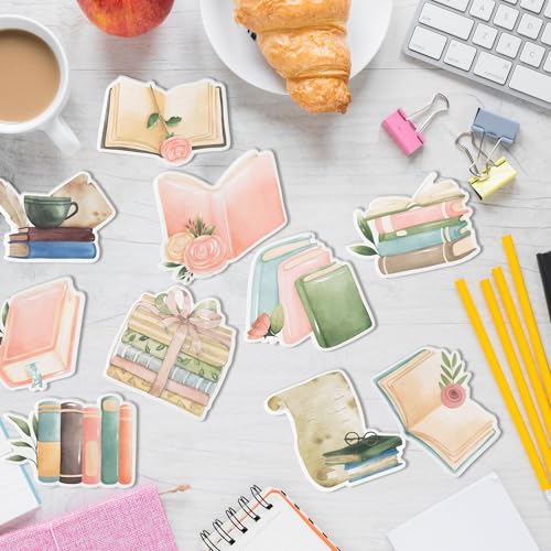Xqumoi 30 Pack Book Lover Sticky Notes - Book Club Self Sticky Notepads Cute Writing Memo Pads for Back to School Office Supplies Teacher Appreciation Librarian Bookish Gift Birthday Party Favors - style: Book Lover