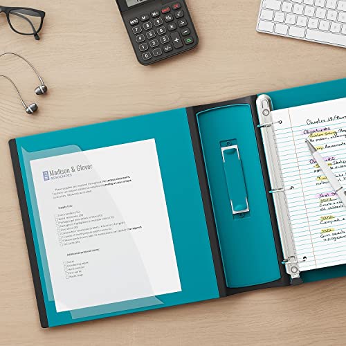 Staples Better Binder, 2" Heavy‑Duty D‑Ring 3‑Ring Binder, Teal, Reinforced Spine, 540‑Sheet Capacity, Durable Organizer for Office, School & Filing, 2‑Pack