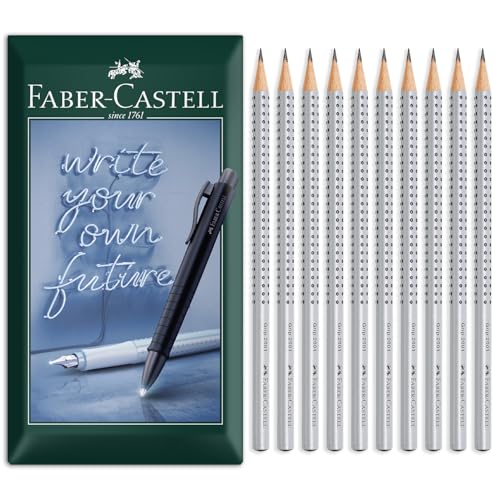 Faber-Castell Grip 2001 Triangular Graphite Pencil - HB Grade Lead - Envelope Gift Pack of 10 Pencils