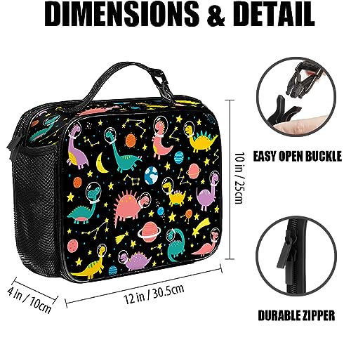 Dinosaur Lunch Bag Reusable Insulated Lunch Box Keep Food Cooler Thermal Lunch Tote for Women Men - color: Dinosaur