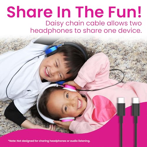 Puro Sound Labs Noise Cancelling Headphones for Kids - 85 dB Volume Limit, Built in Mic, 35-Hour Battery, Lightweight On Ear Design & Comfy Fit, Bluetooth Headphones for Kids – PuroQuiet Plus, Pink - color: Pink