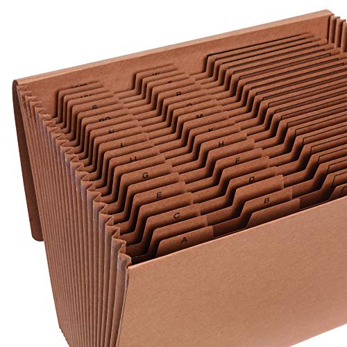 Pendaflex 21 Pocket A-Z Expanding File, File Organizer for School, Home and Office, Durable, with Pockets, Letter Size, Red Rope (75711) (Pack of 2) - size: 1 Count (Pack of 2)
