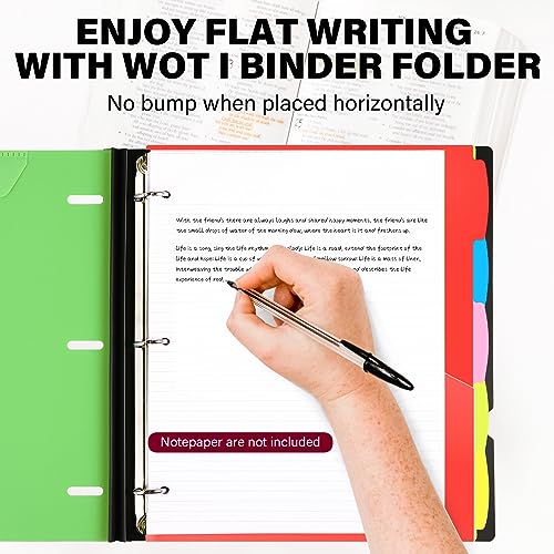 WOT I Telescoping Project Organizer 2-Pack, Refillable Binder with Dividers and Pockets, 13 Pocket Folders, 1 Inch 3 Ring Binder, Green - color: Green, size: 2 Pack