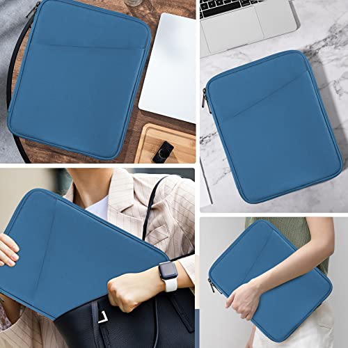 MoKo 9-11 Inch Tablet Sleeve Bag Carrying Case with Accessory Pocket | Fits iPad Air 11-inch M4, iPad Pro 11-inch M5, iPad A16 11-inch, iPad 10/9/8/7th and Tab S9/S8 11-inch, Peacock Blue - color: Peacock Blue, size: 9-11 Inch