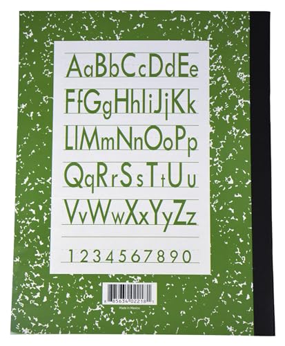 School Smart Skip-A-Line Ruled Composition Book, Grade 1, Green, 48 Pages - size: 24 Sheets/48 Pages - Grade 1