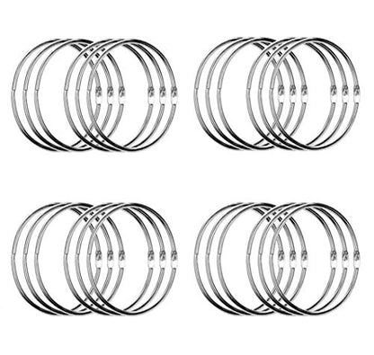 Simetufy 24 Pcs Binder Rings, 3 Inch | Metal Office Shcool Notebook Rings Bluk, Large