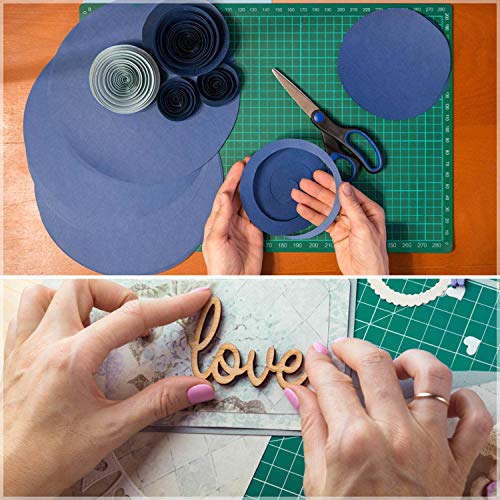 anezus Self Healing Sewing Mat, Rotary Cutting Mat Double Sided 5-Ply Craft Cutting Board for Sewing Crafts Hobby Fabric Precision Scrapbooking Project 9inch x 12inch(A4) - color: Green, size: 9.1"L x 7.9"W
