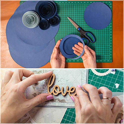 anezus Self Healing Sewing Mat, Rotary Cutting Mat Double Sided 5-Ply Craft Cutting Board for Sewing Crafts Hobby Fabric Precision Scrapbooking Project 9inch x 12inch(A4) - color: Green, size: 9.1"L x 7.9"W