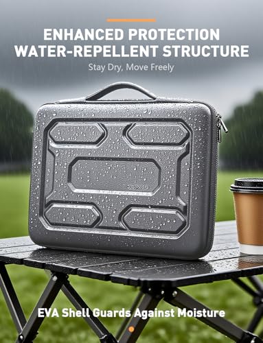 DOMISO 13.3 inch Laptop Sleeve with Handle Shockproof Computer Bag Waterproof EVA Protective Carrying Case for 13-13.3 inch Notebooks/13 MacBook Air/MacBook Pro Retina/Dell XPS 13/HP, Dark Grey