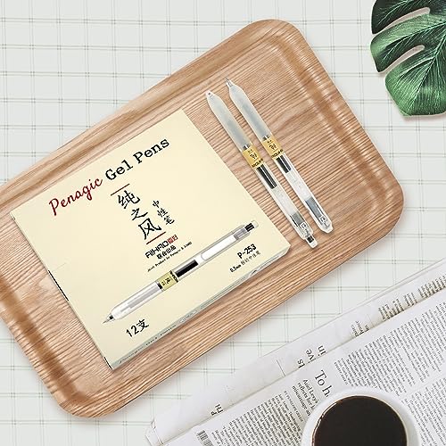 Gel Pens 0.5mm, 12 Pcs, Retractable Pen, Black 0.5 Fine Point | Style of Japanese Gel Pen, Retractable Gel Pens for Asian Korean Japan Office School Supplies