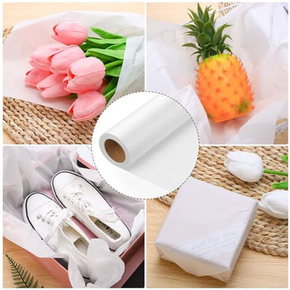Tracing Paper Roll 17in x 25yd, White Trace Paper Pattern Paper Translucent Tracing Paper for Sewing, Drawing, Sketch, Gift Wrapping - size: 17in x 25yd