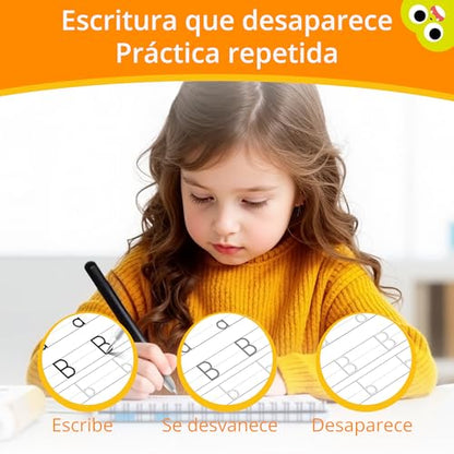 Large Magic Grooved Writing Practice for Kids 3-5 – Spanish Edition | Grooved Writing Books Ages 6-8, Handwriting Practice for Kids 5-7, Preschool Tracing Workbook for Boys & Girls - size: Spanish