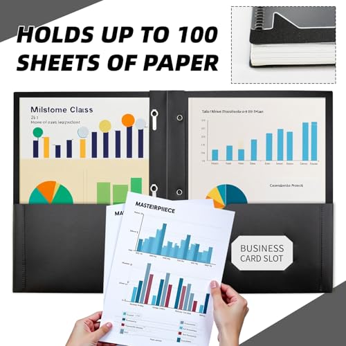 Black Plastic Folders with 2 Pockets&Prongs&Clear Front Cover(6 Pack), Heavy Duty Letter Size Plastic Folders for School Office, Letter Size Paper - size: 6 Pack, style: Heavy Duty 2 Pockets&Prongs&Clear Front Cover