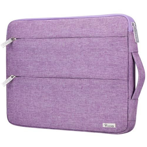 Voova 15.6 16 Inch Laptop Sleeve Case Compatible with MacBook Pro 16 M1/M2/M3/M4 Max 2019-2025, 15.6-16” Hp Lenovo Acer Asus, Waterproof Slim Computer Bag Cover with Handle, Lavender - color: Lavender, size: 15.6-16 Inch