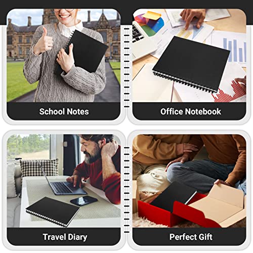 EUSOAR Spiral Notebook College Ruled, 3pcs B5 7.3"x10.2" Hardcover, 5 Subject with Dividers, Thick 100GSM Lined Paper, 120Sheets/ 240Pages, Notebooks Set for Writing, Sketching and Note Taking - color: Black, size: B5-3Pack