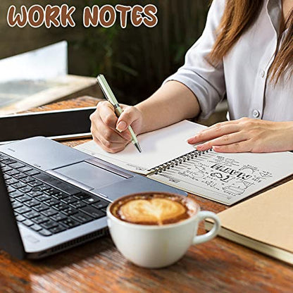 Eersida 20 Pack A5 Spiral Notebook Bulk, College Ruled Lined Notepads 5.5" × 8.3" 100 Pages (50 Sheets), Hardcover Writing Journals for Office Meetings Work Back to School Supplies(Black, Kraft) - color: Black, Kraft