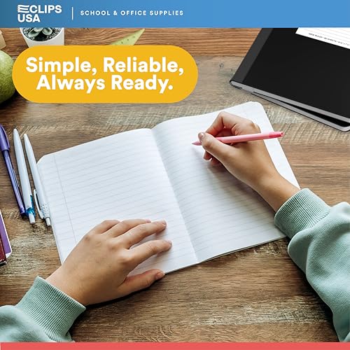 E-CLIPS USA Composition Notebook Wide Ruled Composition Notebooks Bulk Wide Ruled Notebook Paper Note Books For Schools Composition Books 80 Sheets 160 Pages 9.75” x 7.5” (12 Pack) - size: 12 Pack
