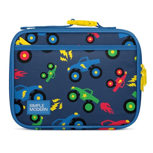 Simple Modern Kids Lunch Box & Insulated School Lunch Bag | Monster Truck | Hadley Cute Lunch Box for Girls, Boys, Toddlers | Fits Bento Box, Lunch Containers | Small Lunch Bag | Monster Truck Rally - color: -Monster Truck Rally