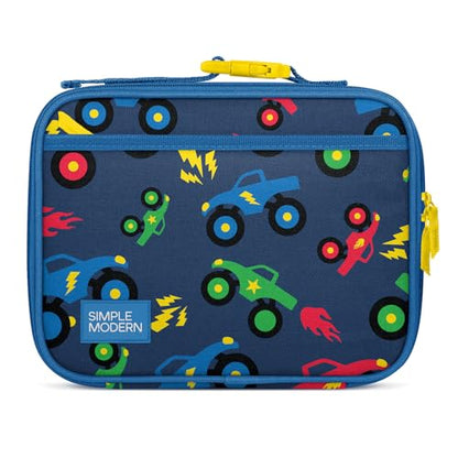 Simple Modern Kids Lunch Box & Insulated School Lunch Bag | Monster Truck | Hadley Cute Lunch Box for Girls, Boys, Toddlers | Fits Bento Box, Lunch Containers | Small Lunch Bag | Monster Truck Rally - color: -Monster Truck Rally