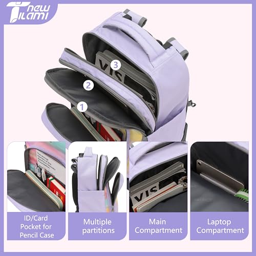 NEW TILAMI 18 inch Rolling Backpack for Kids – Waterproof, Stair-Climbing, Adjustable Handle, Variety of Colors & Patterns for School, Mood Map - color: Mood Map